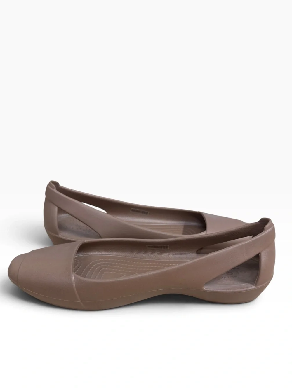 Crocs Sienna Flats Size 9 Brown Slip On Ballet Shoes Comfort Work Casual